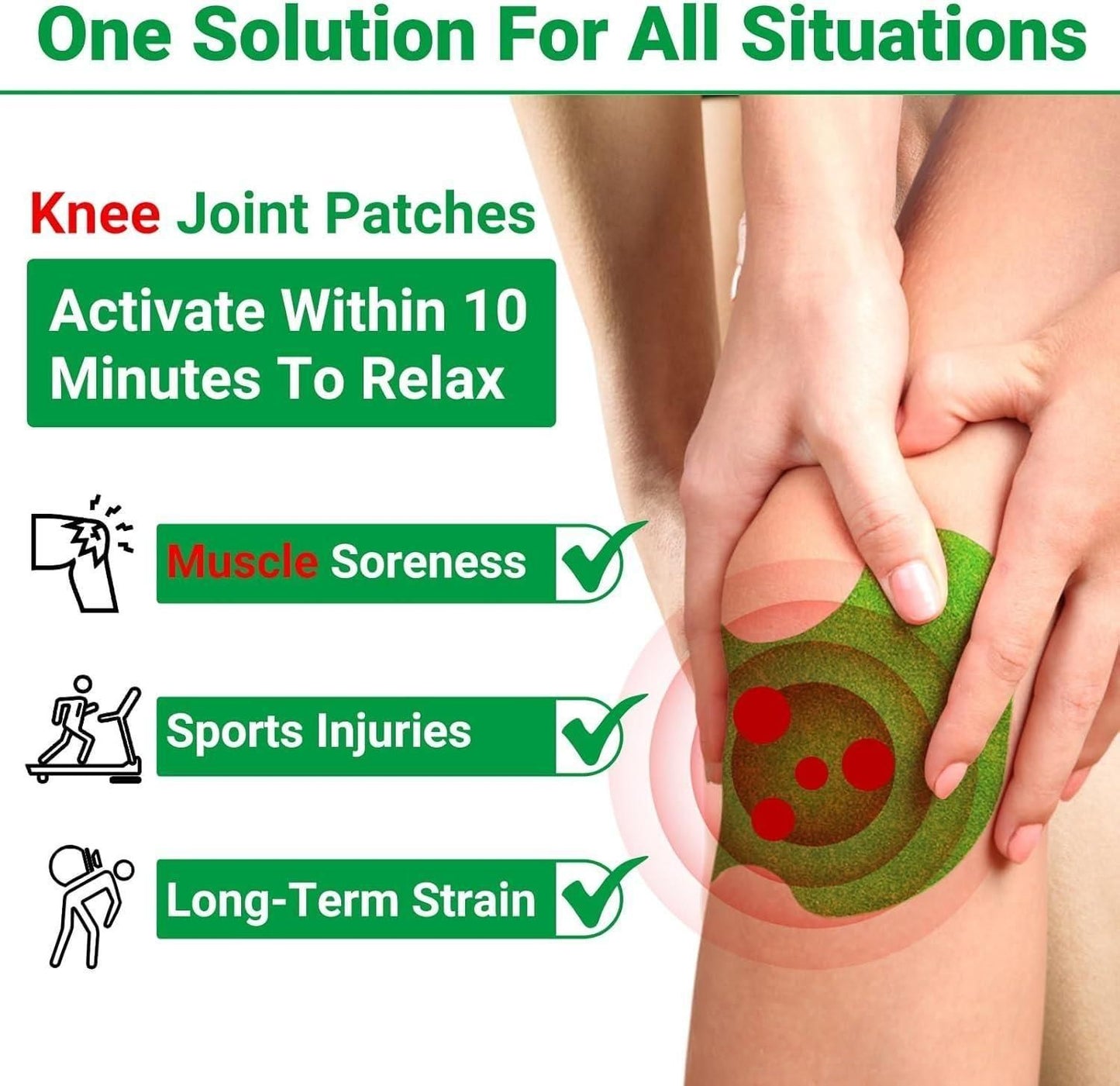 Herbal Pain Relief - Knee Patch @ ₹499 (Pack of 10x2) - Buy 1, Get 1 FREE! 😍✅