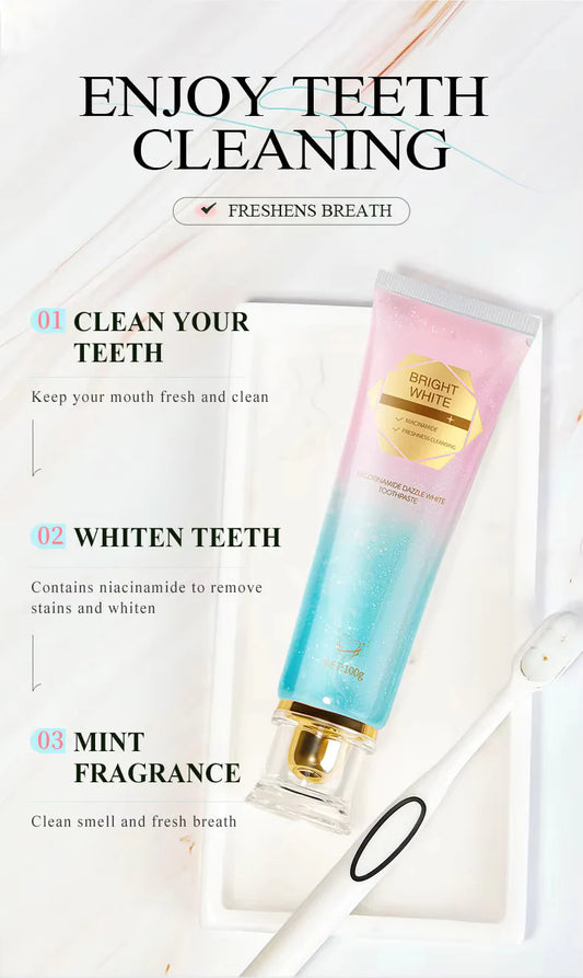 Niacinamide Whitening Premium Toothpaste || Buy 1, Get 1 FREE (Pack of 2)