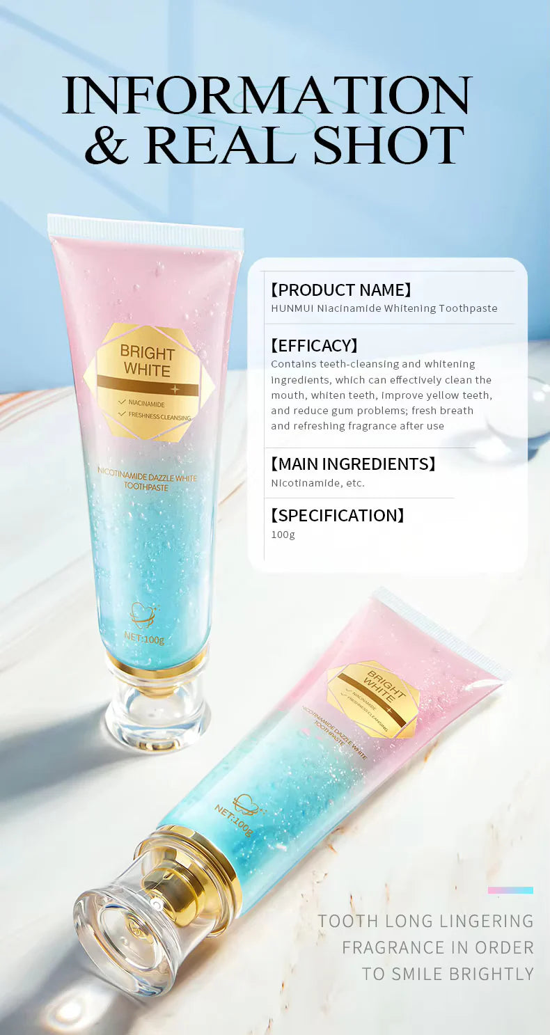 Niacinamide Whitening Premium Toothpaste || Buy 1, Get 1 FREE (Pack of 2)