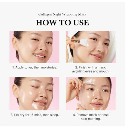 Collagen Night Wrapping Peel Off Mask Pack of 2 (Buy 1 Get 1 FREE) 💥✅